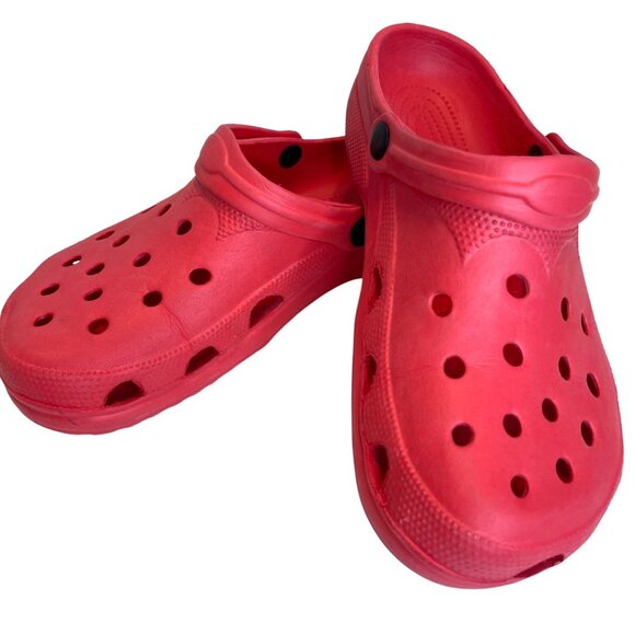 Red Clogs Garden Slip-On Water Beach Shoes Classic Unisex Size 9 Lightweight - Picture 1 of 11